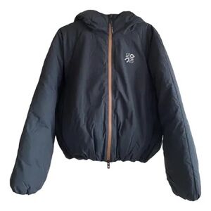 Loewe Black Quilted Puffer Jacket with Hood